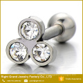 Customized Surgical Steel CZ Gems Ear Tragus Earrings For Women And Girls